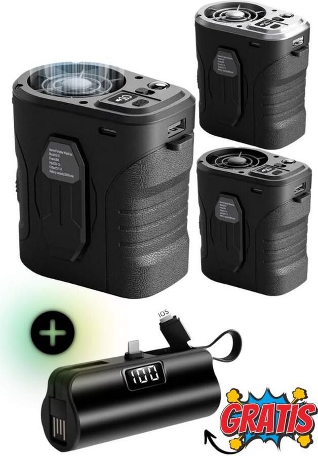 MNS Tailleventilator & Powerbank Combo