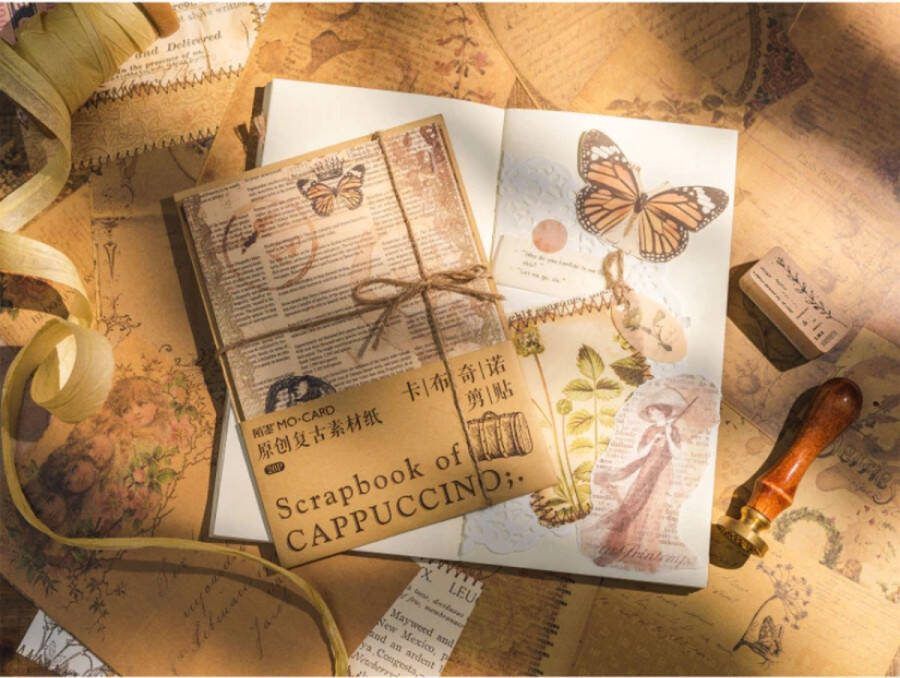 Mo-Card Journaling Papier Set Vintage Bloemen Brocante Vintage Flowers Set 20 stuks voor o.a. bulletjournal scrapbooking en kaarten maken