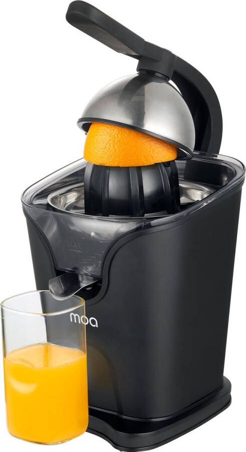 MOA Citruspers Citrusjuicer Elektrische Sinaasappelpers Citroenpers 2 Perskegels Zwart CJ408B