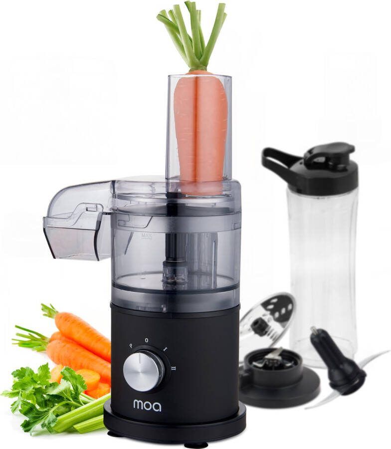 MOA Foodprocessor Keukenmixer 5-delig Compacte Keukenmachine FP02B Zwart