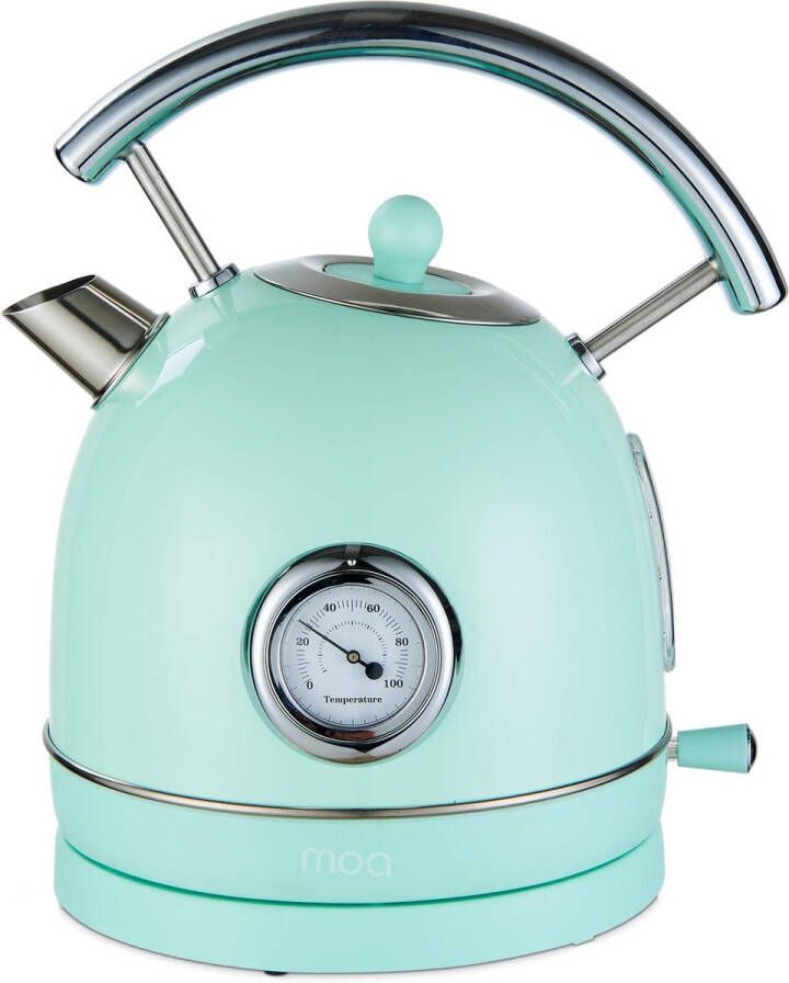 MOA Retro Waterkoker Pastel Groen Mint Groen Elektrisch RVS EK4TG