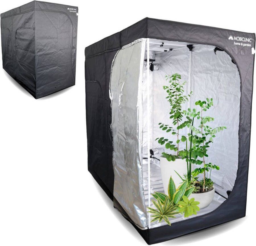 Mobiclinic Growbox Kweektent Waterdicht Zwart Nylon 240 x 120 x 200 cm Maat L
