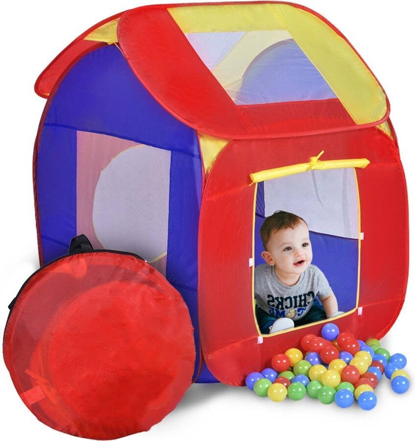 Mobiclinic Aventura Kindertent Inclusief Ballen Opvouwbaar Ballenbad Ballenpark Stoffen Kindertent Kinderspeelgoed Binnen of Buiten