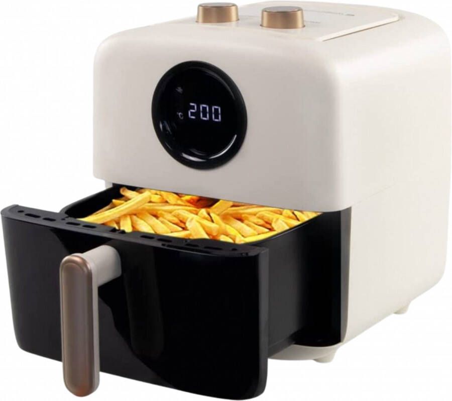 Mobiclinic Limos Grote XL heteluchtfriteuse 5 liter 10 programma's Air Fryer LEDdisplay Binnenverlichting