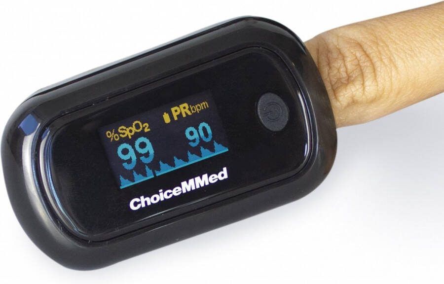 Mobiclinic SpO2 Saturatiemeter Vinger Puls Oximeter Hartslag OLED scherm