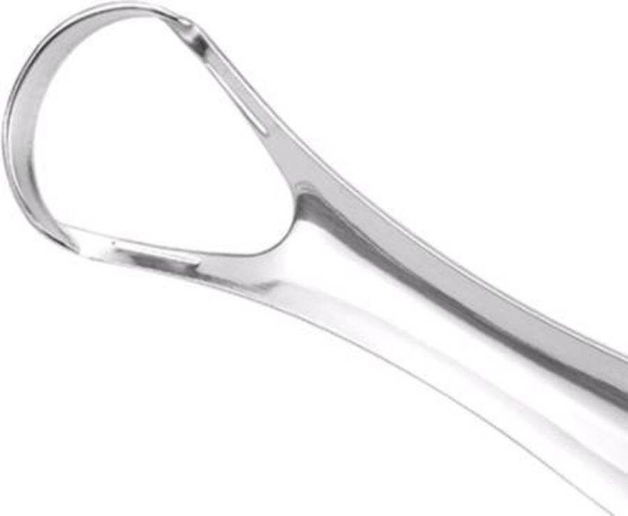 Merkloos Sans marque Hygienische Metalen Tongreiniger tegen slechte adem en een vieze tong stalen tongschraper tong mondverzorging slechte adem schraper reiniger persoonlijke verzorging kuisen Tongue Cleaner