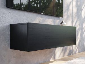 Mobistoxx Tv-meubel KINGSTON 1 klapdeur 105 cm zwart eik