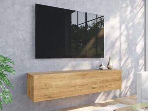 Mobistoxx Tv-meubel KINGSTON 1 klapdeur 140 cm gouden eik