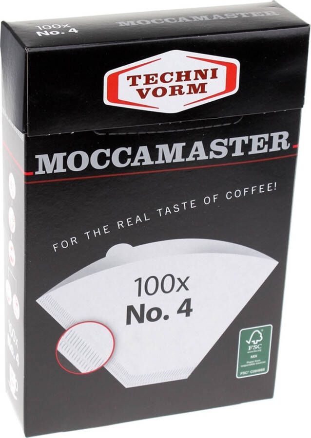 Technivorm Moccamaster Filters Koffiefilters Wit Nr. 4 100 stuks