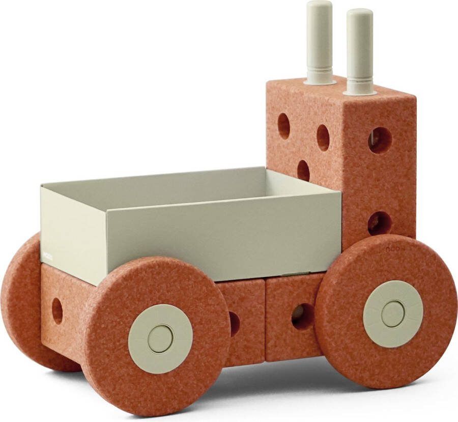 Modu Activity Toy Baby Walker Open Ended Play Loopwagen Baby Looptrainer Blokken Burnt Orange Dusty Green