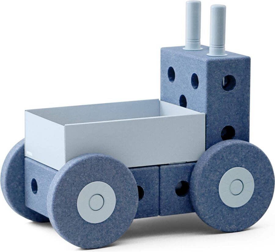 Modu Activity Toy Baby Walker Open Ended Play Loopwagen Baby Looptrainer Blokken Deep Blue Sky Blue