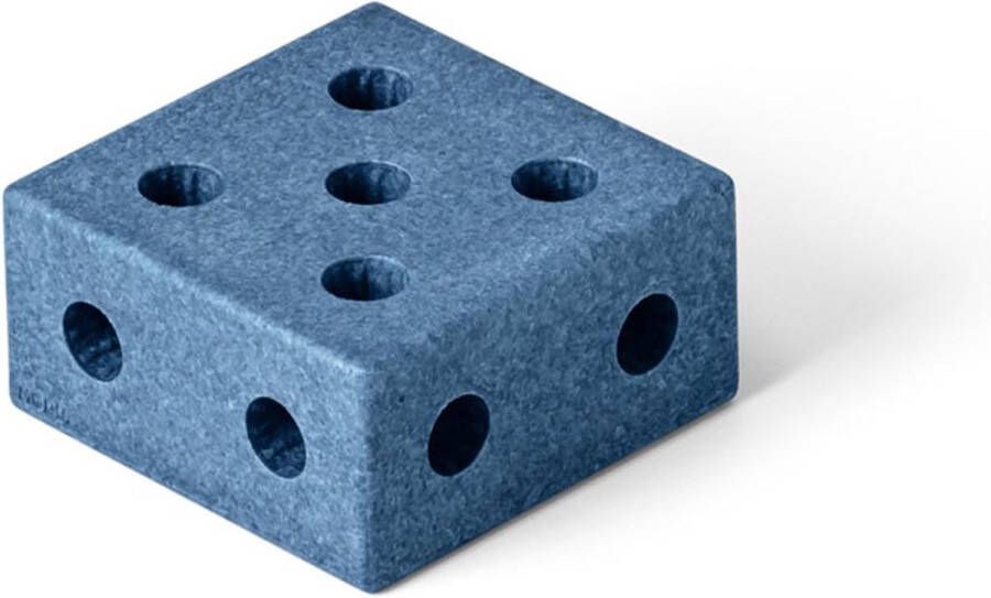 Modu Blokken Vierkant Zachte blokken- Open Ended speelgoed 1 -2 -3 jaar Deep Blue