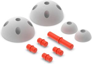 Modu Half Ball Kit- Zachte blokken- 9 onderdelen Speelgoed 1 jaar Rood