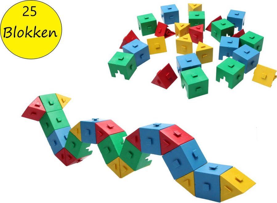 Modulix Bouwblokken Stapel blokken Speel set 25 Blokken
