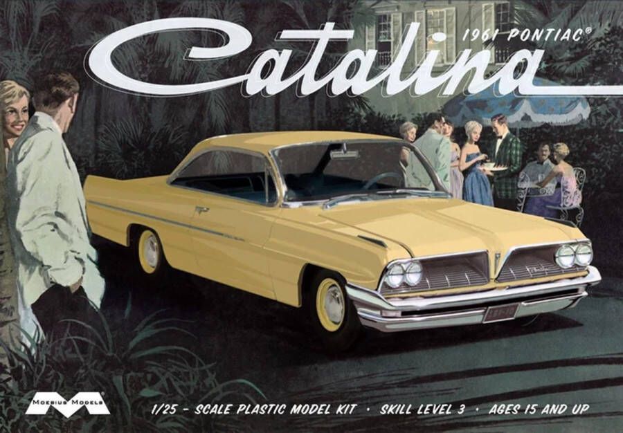 Moebius 1:25 2850 1961 Pontiac Catalina Amerikaanse Auto Plastic Modelbouwpakket