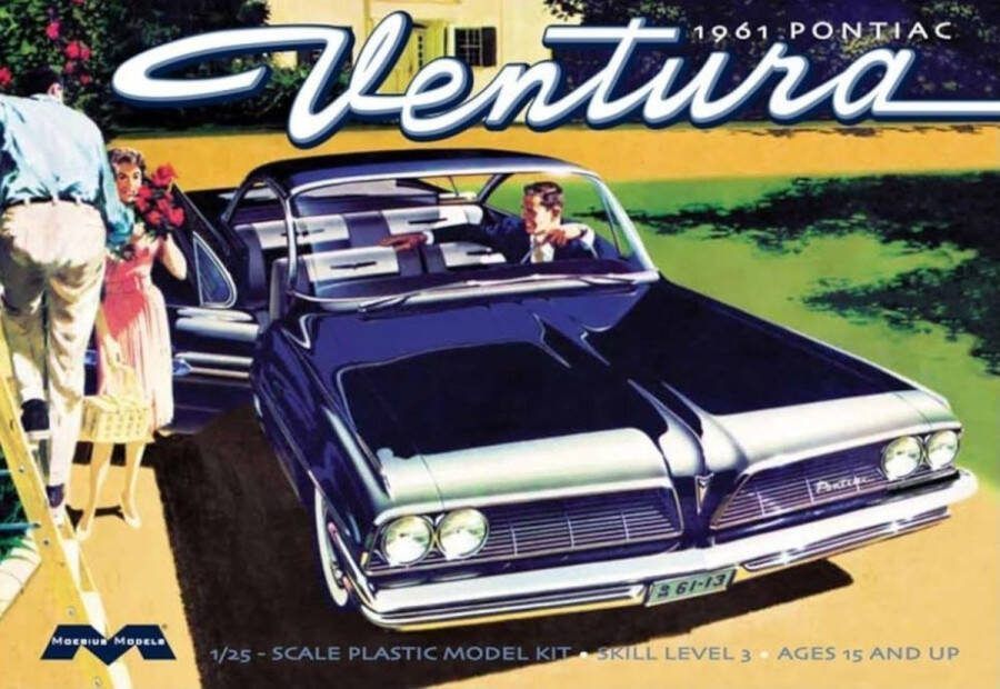 Moebius 1:25 2851 1961 Pontiac Ventura Amerikaanse Auto Plastic Modelbouwpakket