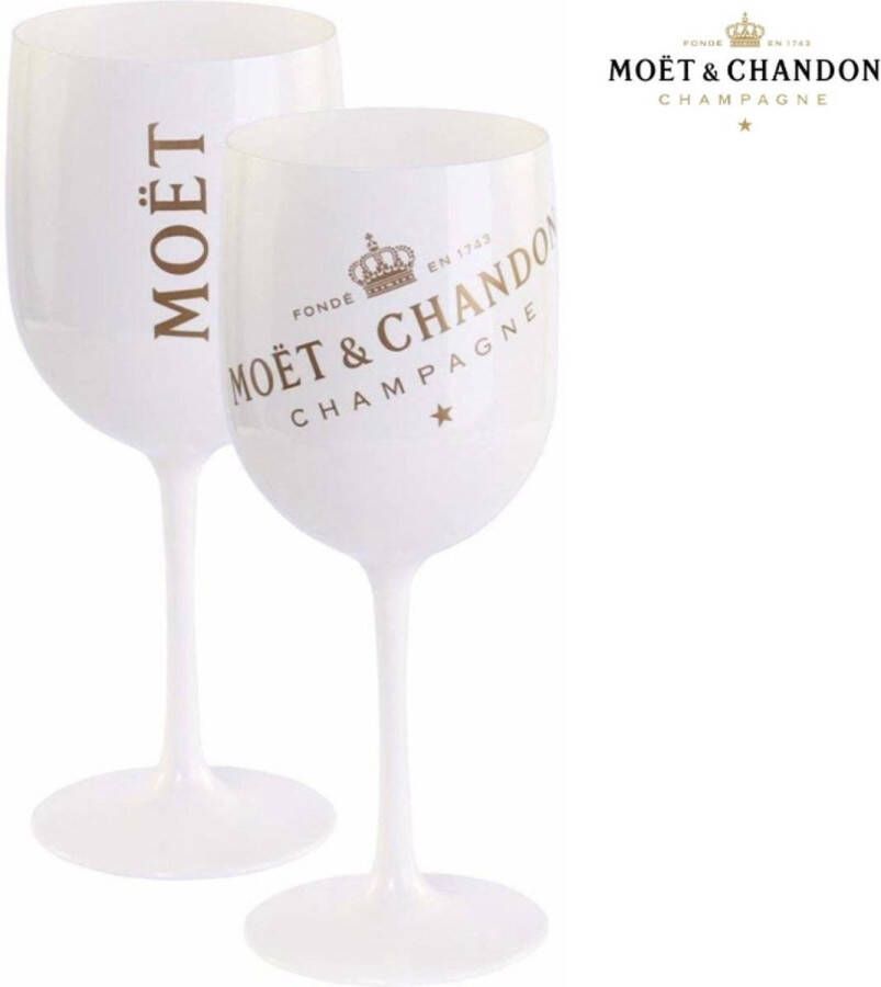 Moët & Chandon Champagneglazen Wit 2 stuks
