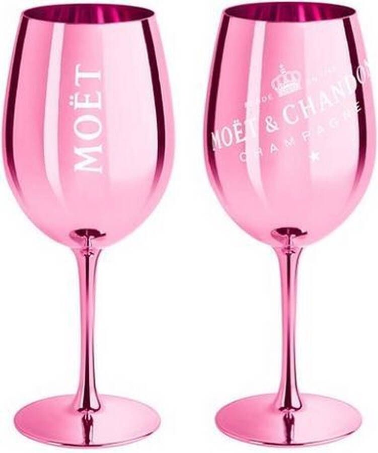 Moët & Chandon Moet & Chandon roze champagneglazen 2 stuks