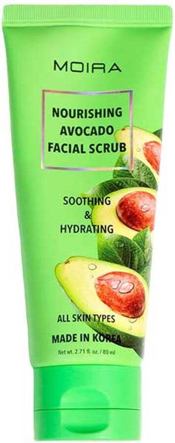 Moira Nourishing Avocado Facial Scrub Korean Skincare VEGAN Alle huidtypen Reinigingsscrub Gezichtsreiniging 80 ml