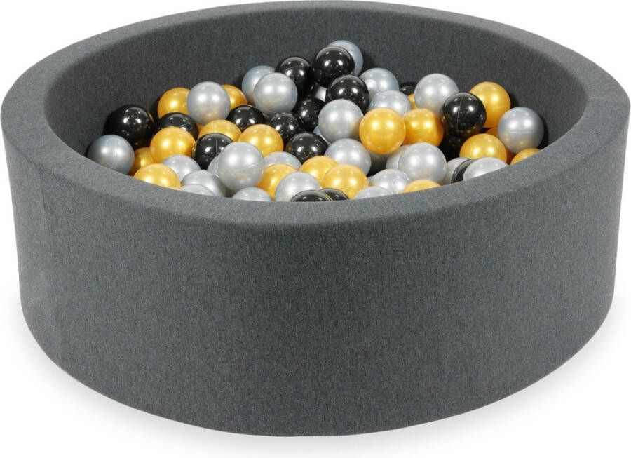 Moje. Ballenbad GRAPHITE 30x90cm incl 200 ballen 200 ballen: 4. silver 24. gold 26. black