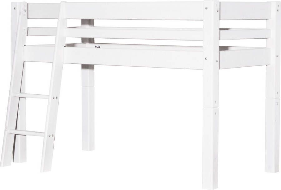 MOJO Hoogslaper schuine ladder White Wash 70 x 160 cm exclusief montage