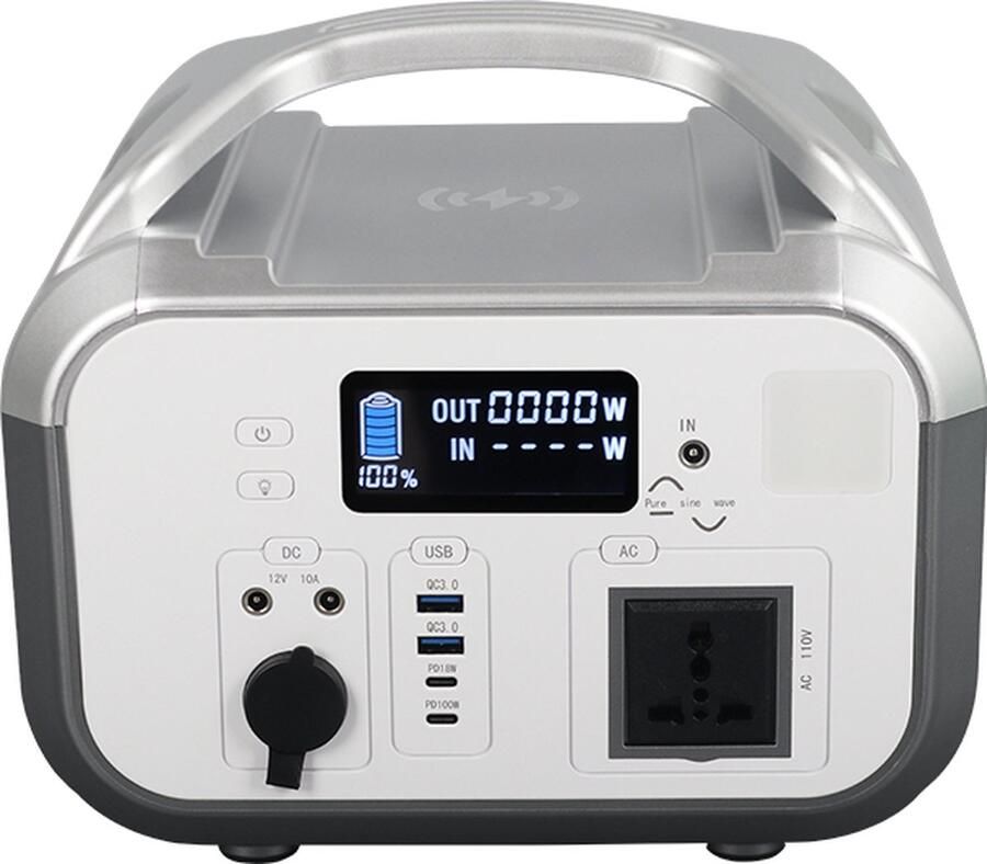Moli Draagbare Powerstation Powerbank 500W Power Station 500-600W-Grijs