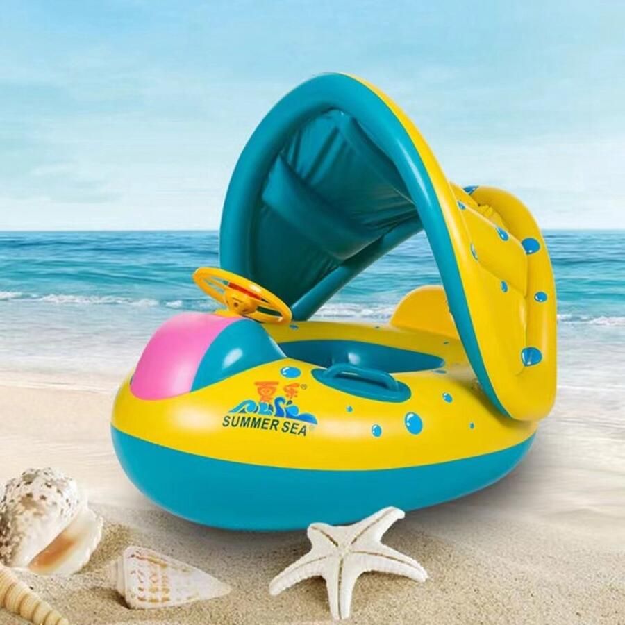 Moli Zwemband met zonnescherm Baby en Kinderen Zwemband Luchtbed Opblaasbaar Zwemmen Cirkel Opblaasbare Boot