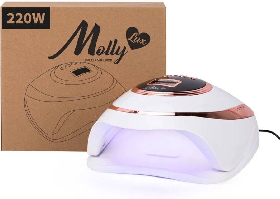 Molly Lac Dubbele UV LED 220W nagellamp voor hybride lakken en gels Z7 Molly Lux wit