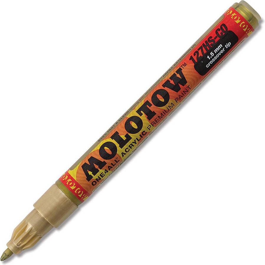 Molotow One4all Gouden 1 5mm verfstift op acrylbasis 127-HS-CO