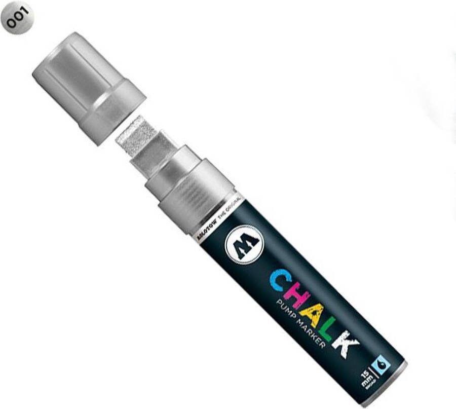Molotow 15mm Zilver Chrome Krijt Marker Geschikt voor tijdelijke markeringen op alle gladde oppervlaktes
