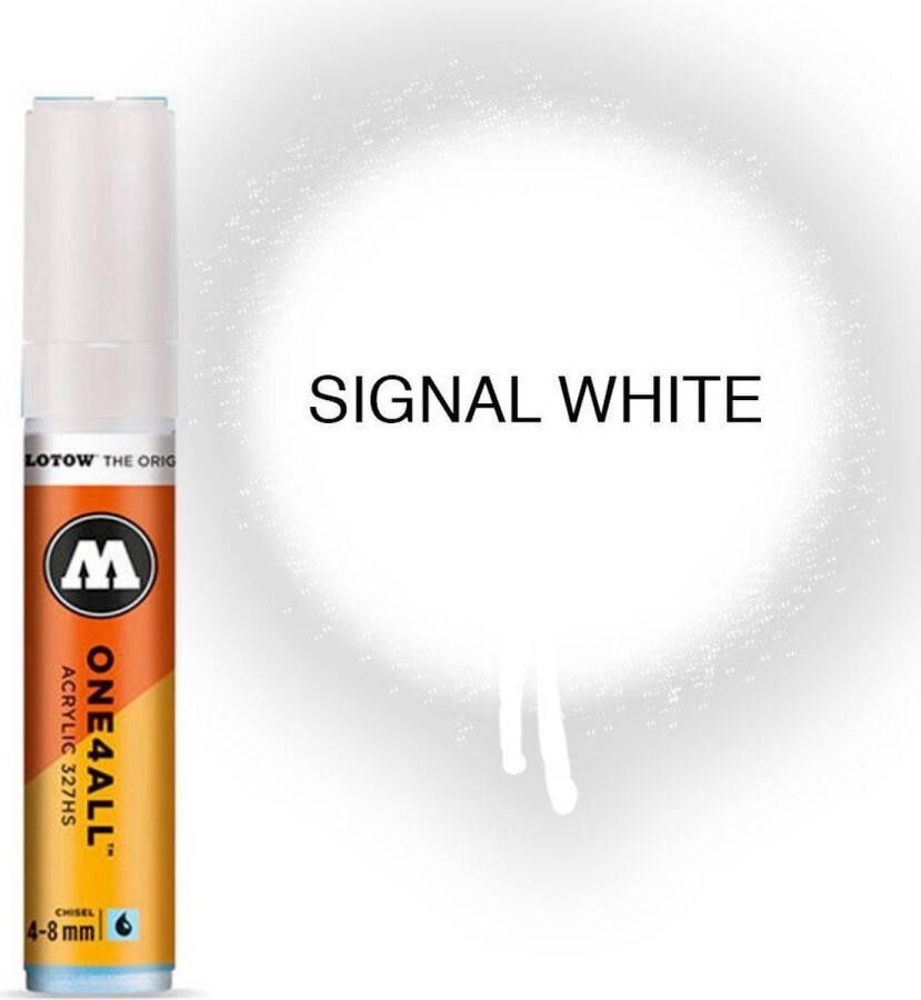 Molotow 327HS Signal White Witte acryl marker Chisel tip 4-8mm Kleur wit