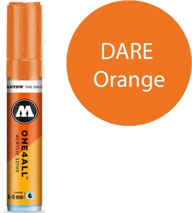 Molotow 327HS DARE Orange Oranje acryl marker Chisel tip 4-8mm Kleur Oranje
