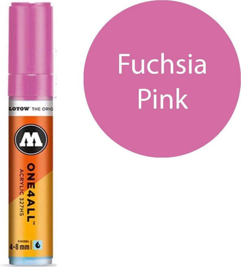 Molotow 327HS Fuchsia Pink Fuchsia roze acryl marker Chisel tip 4-8mm Kleur Fuchsia roze