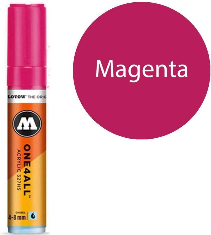 Molotow 327HS Magenta acryl marker Chisel tip 4-8mm Kleur Magenta