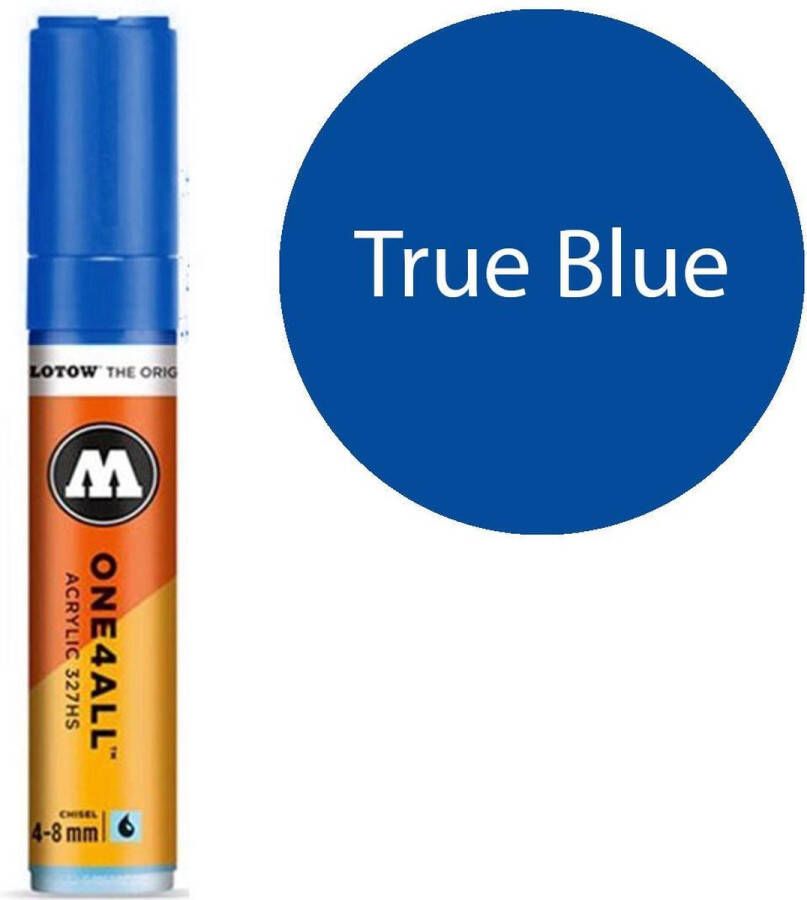 Molotow 327HS True Blue Blauwe acryl marker Chisel tip 4-8mm Kleur Blauw