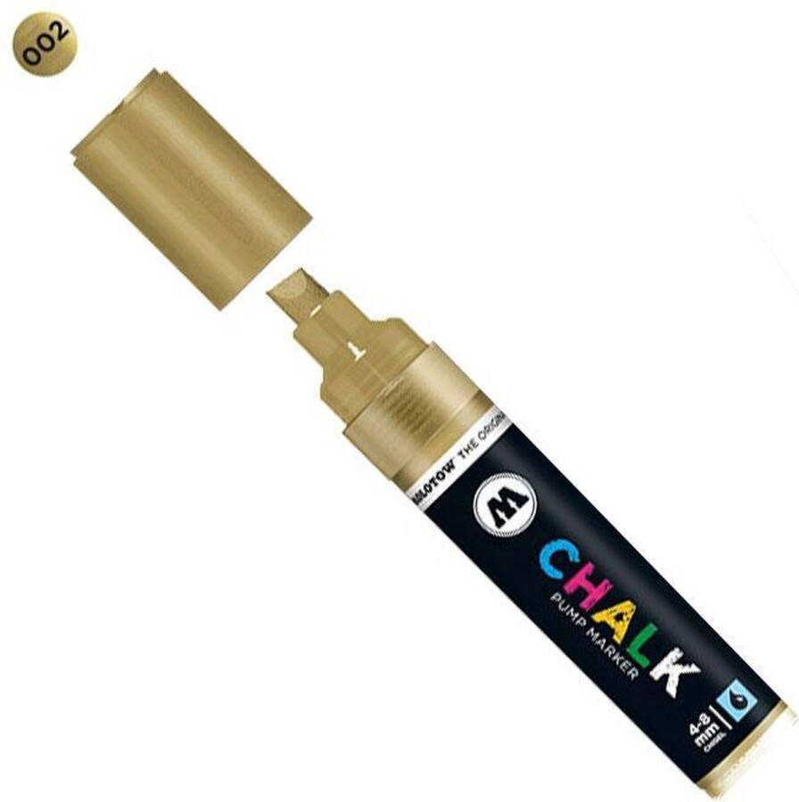 Molotow 4-8mm Gouden Krijt Marker Geschikt voor tijdelijke markeringen op alle gladde oppervlaktes