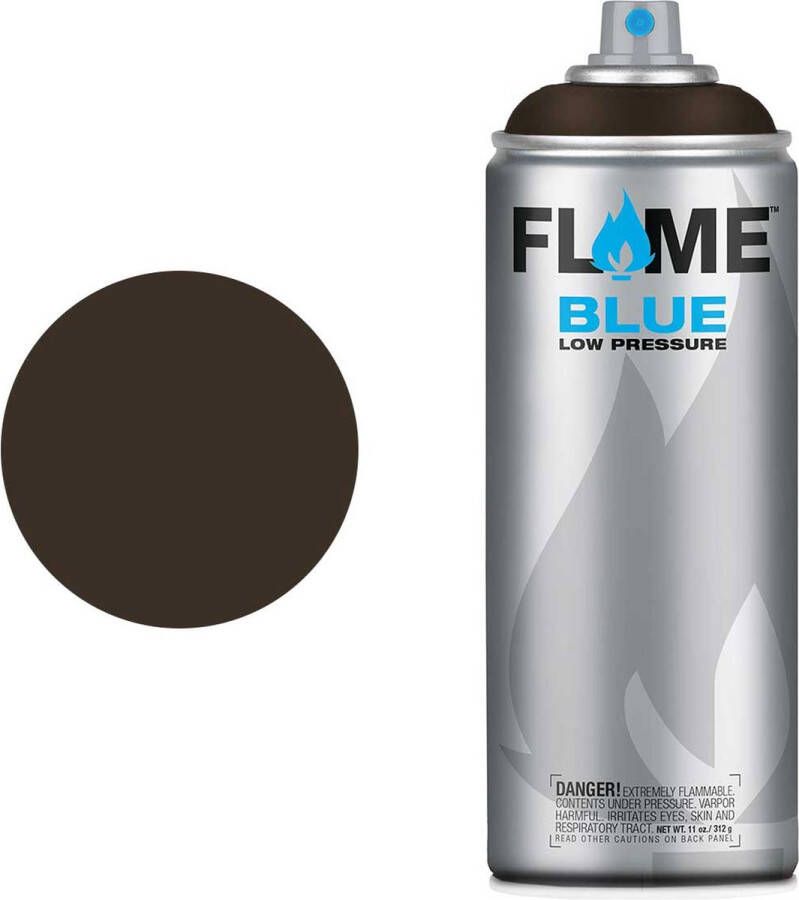 Molotow Flame Blue Spray Paint Spuitbus verf Synthetisch Lage druk Matte afwerking 400 ml dark brown