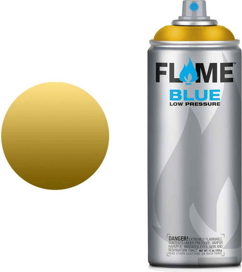 Molotow Flame Blue Spray Paint Spuitbus verf Synthetisch Lage druk Matte afwerking 400 ml gold
