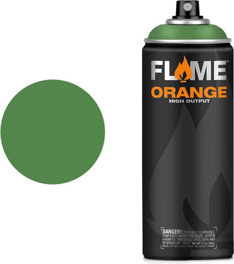 Molotow Flame Orange Spray Paint Spuitbus verf Synthetisch Hoge druk Matte afwerking 400 ml leaf green