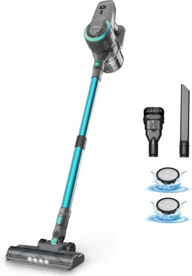 Momentum Online Momentum Draadloze Steelstofzuiger Lichtgewicht Steelstofzuiger Vacuum Cleaner Wireless 6 in 1 Multi-vloer 25 kPa Zuigkracht Muurbevestiging Groen
