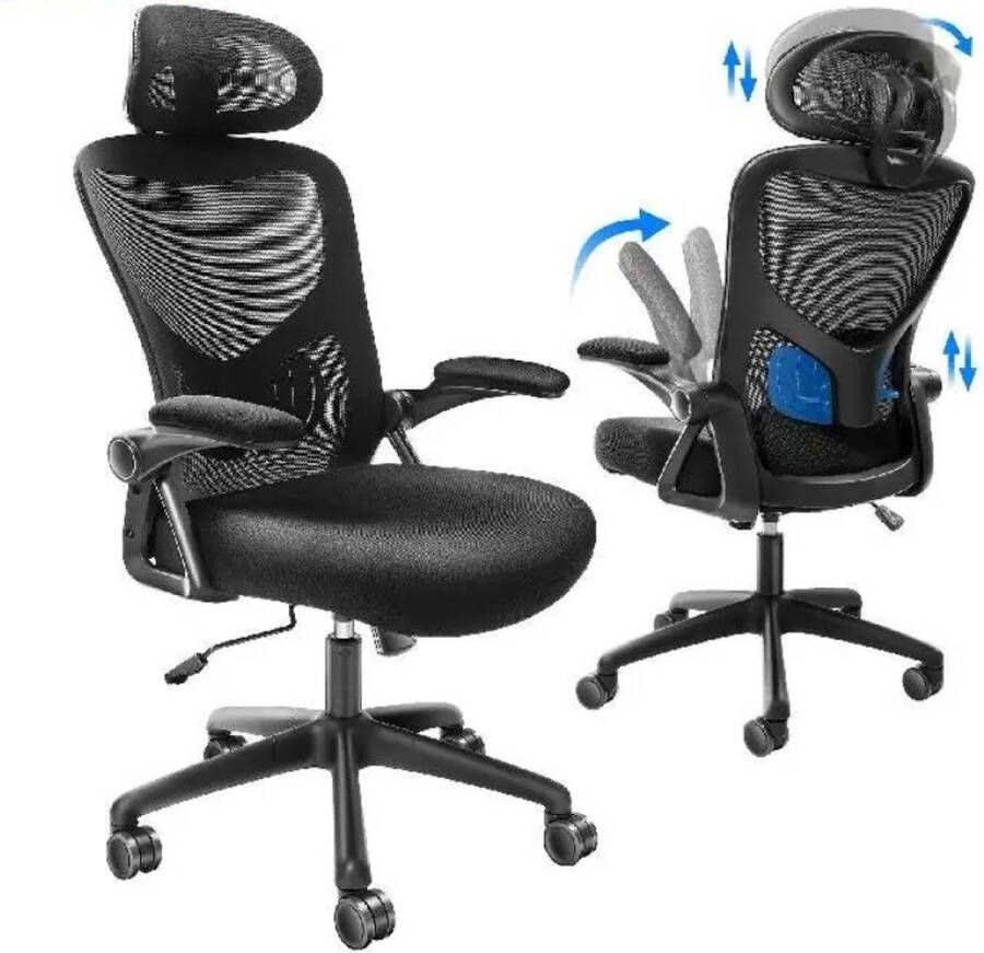 Momentum Online Momentum Ergonomische Kantoorstoel Bureaustoel Ondersteunende Stijl Comfortabel Kantel-functie Hoogwaardige Verwerking Kantoor Zakelijk Mesh Nylon materiaal Multifunctioneel ontwerp 130kg