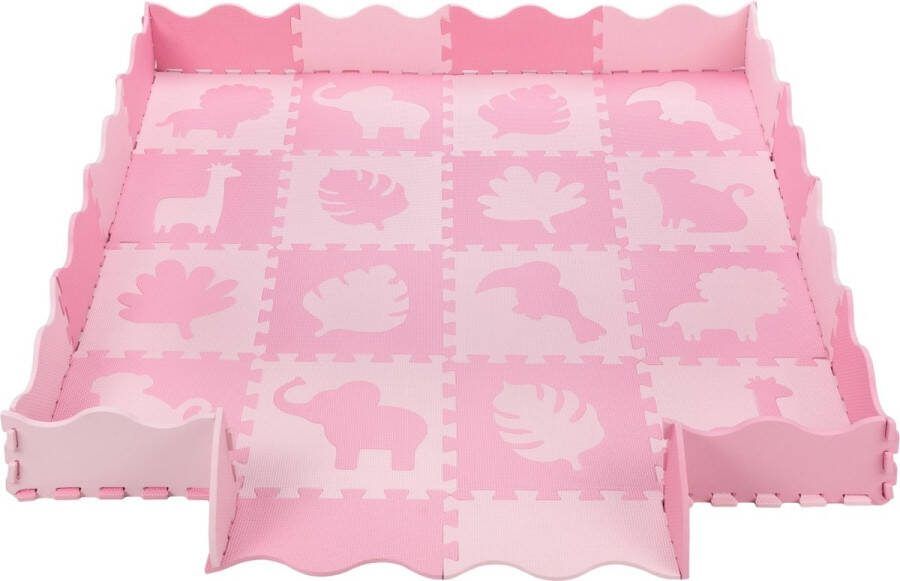 Momi Speelkleed met opstaande rand EVA Foam puzzelmat Speelmat XL Zawi Roze