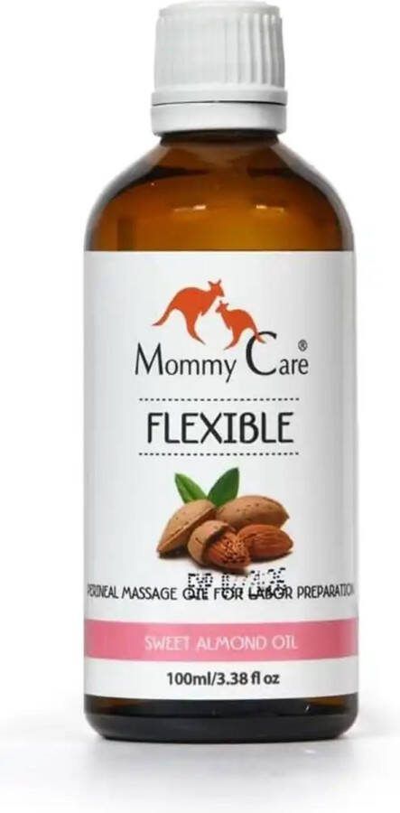 Mommy Care Flexible Perineum Massageolie 100ml Zoete amandelolie Gecertificeerd biologisch 100% natuurlijk Voorbereiding op de bevalling Herstel na de bevalling