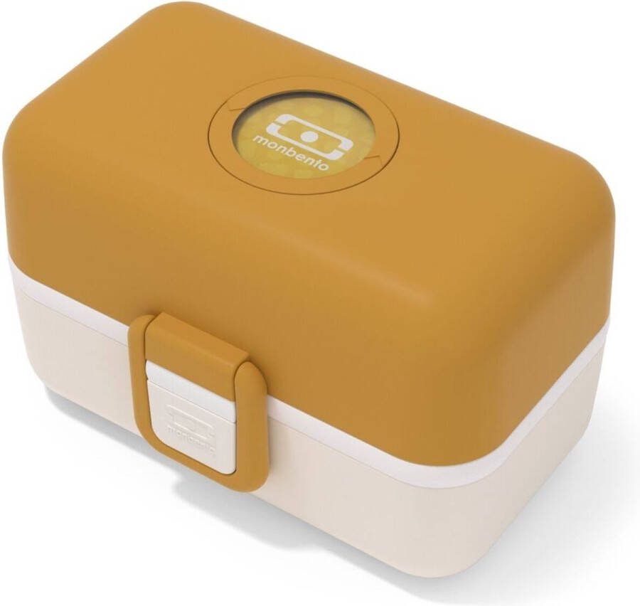 Monbento Kinderen Lunchbox 800ml – BPA-vrije en Duurzame Bento Box Okergeel Ideaal voor School en Uitjes