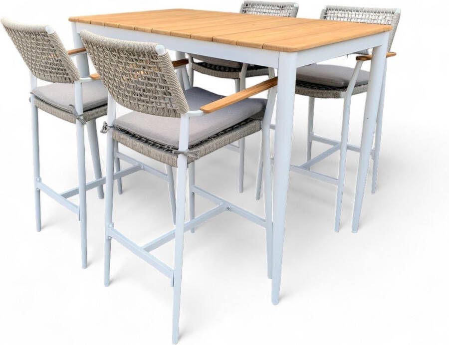 Mondial Living Bartafel Sandro Met 4 Hoge Barstoelen