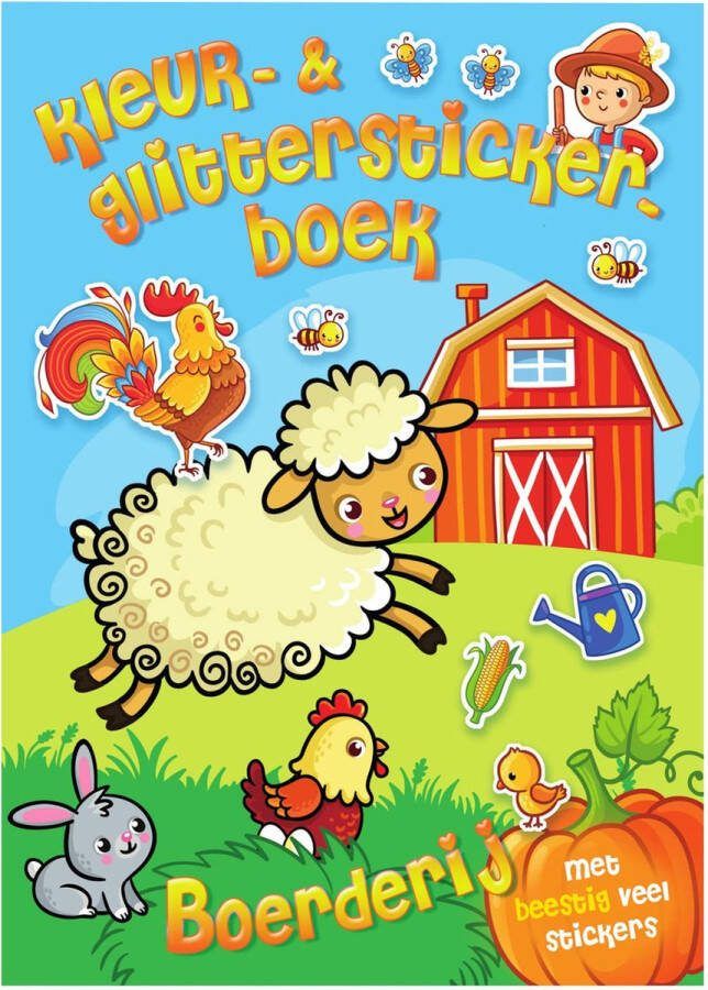 Mondikaarten Kleur- & Glitter Stickerboek Boerderij