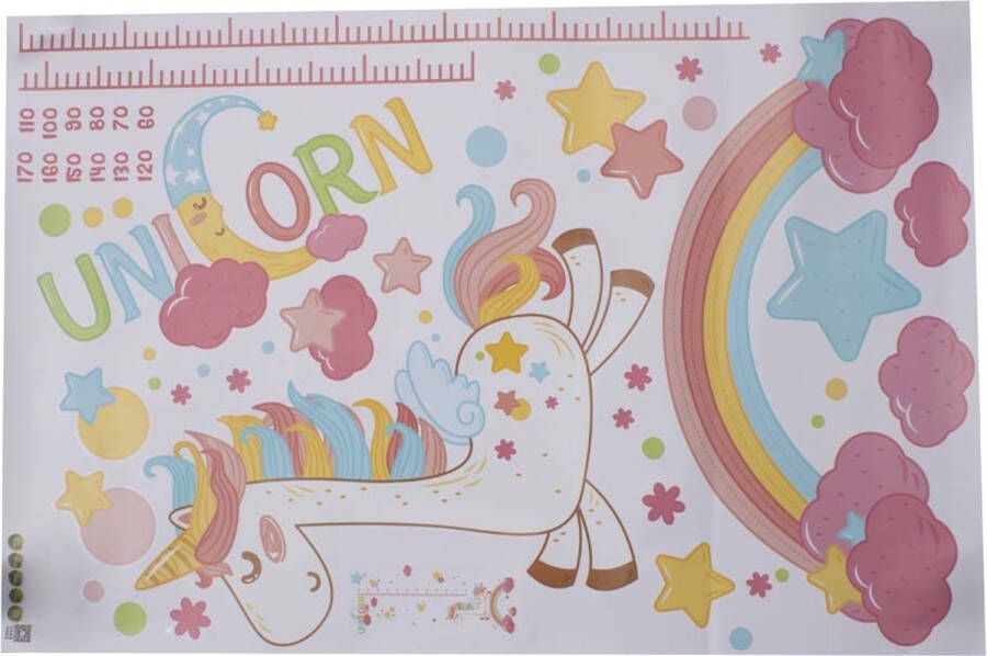 Mondoni Pink Unicorn Muursticker maat:1 maat