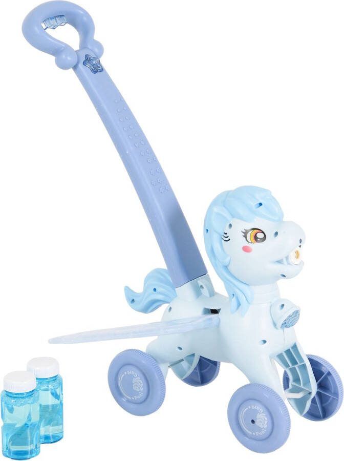 Moni Toys Electric Pony Wings Blue Bellenblaas Duwwagen 110402