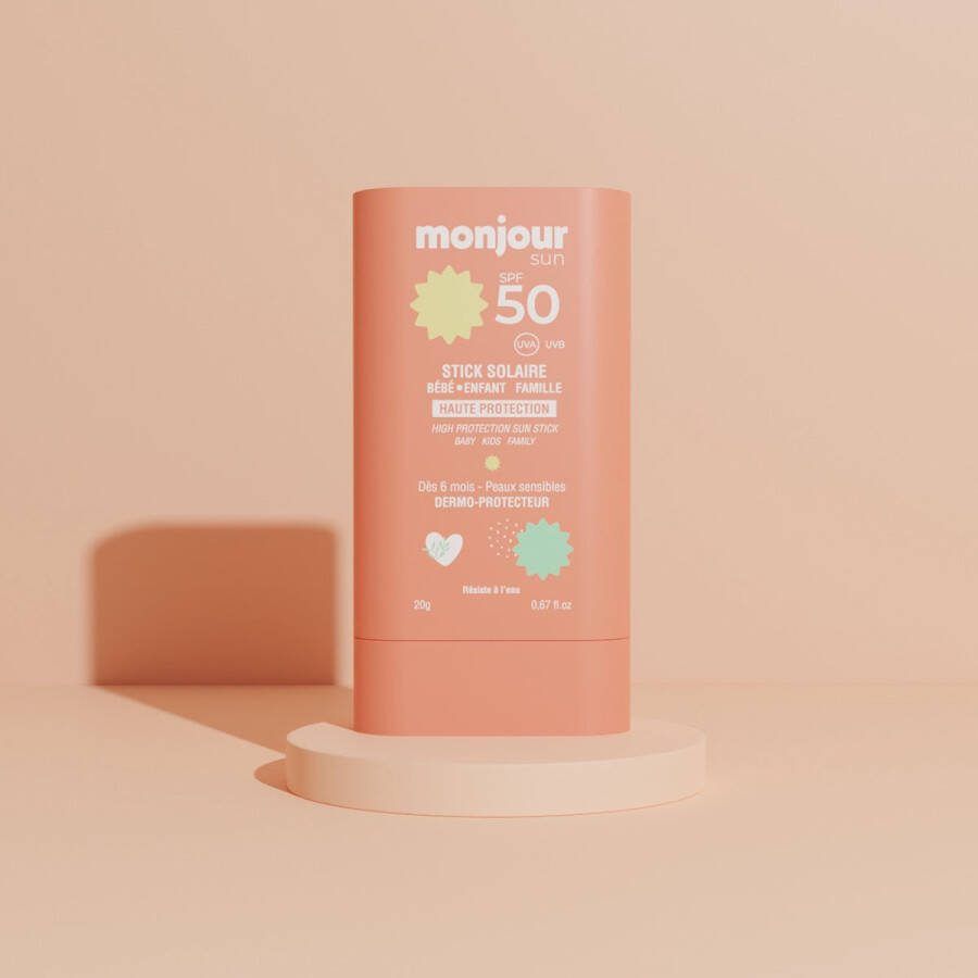 Monjour Zonnebrand zonnecreme Solar stick SPF 50 20g