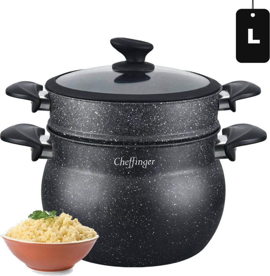 MONOO Couscous Pan 8 Liter Stoompan Couscoussière Inductie Couscouspan